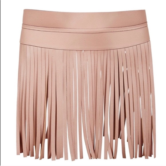 BCBGMAXAZRIA TAN NWOT WIDE FRINGED BELT main image 6